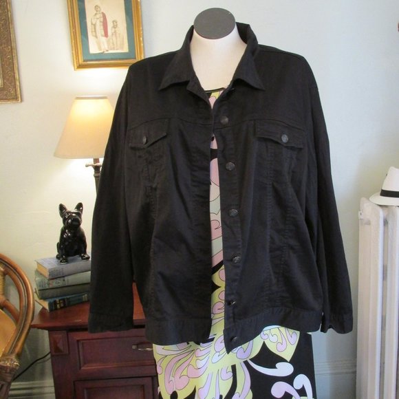 Avenue Jackets & Blazers - Black Jean Jacket
